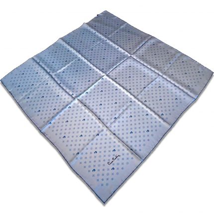 Pierre Cardin Mavi Logo Desen Tivil İpek Eşarp 4208701-311