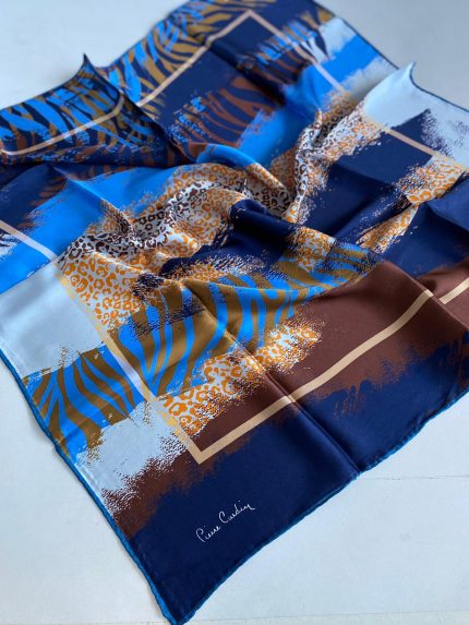 Pierre Cardin Sura İpek Eşarp 42790 Lacivert Karışık Desen