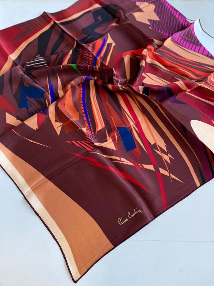 Pierre Cardin Sura İpek Eşarp 43650 Kahverengi Karışık Desen