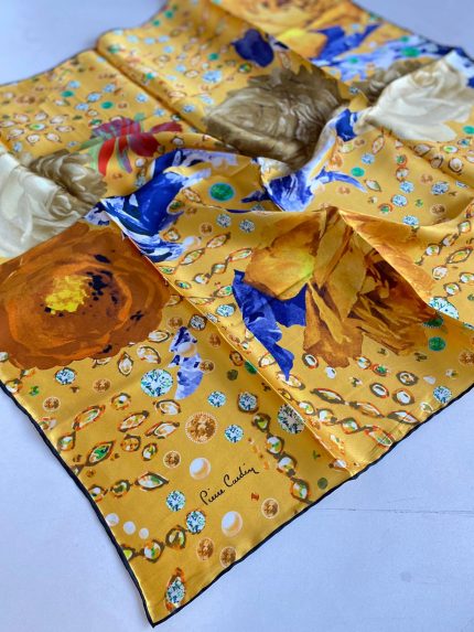 Pierre Cardin Sura İpek Eşarp 44327 Sarı Karışık Desen