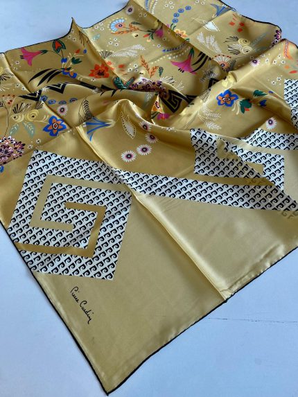 Pierre Cardin Sura İpek Eşarp 44329 Gold Karışık Desen