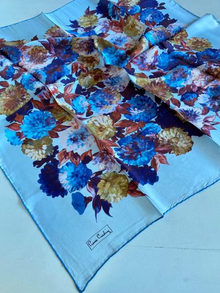 Pierre Cardin Sura İpek Eşarp 44342 Mavi Karışık Desen