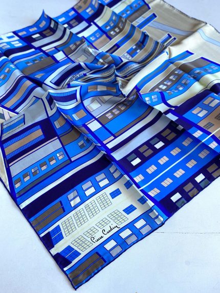 Pierre Cardin Sura İpek Eşarp 46036 Mavi Karışık Desen