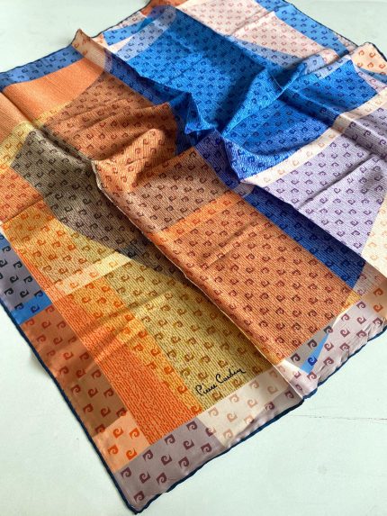 Pierre Cardin Sura İpek Eşarp 46356 Lacivert Karışık Desen