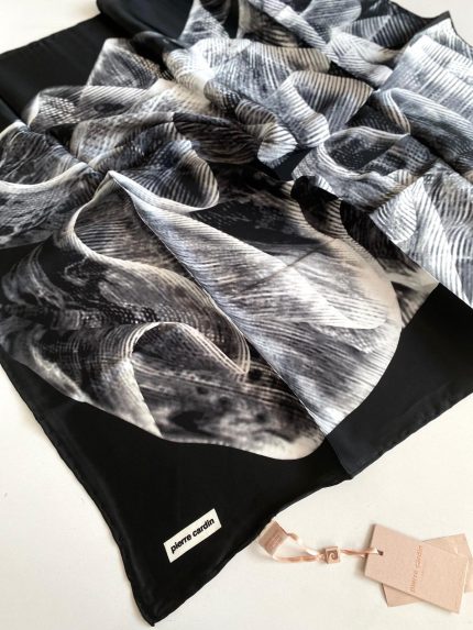 Pierre Cardin Sura İpek Eşarp 8553230-313-48147 Siyah Karışık Desen