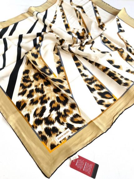 Pierre Cardin Sura İpek Eşarp 8585230-312 47809 Gold Leopar Desen