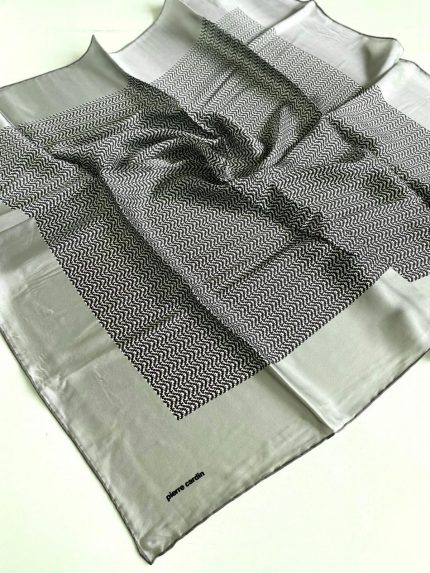 Pierre Cardin Sura İpek Eşarp 8702230-371-48709 Gri Karışık Desen
