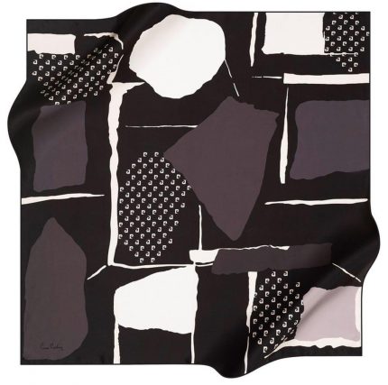 Pierre Cardin Tivil İpek Eşarp 8234438-912-48701 Siyah Karışık Desen