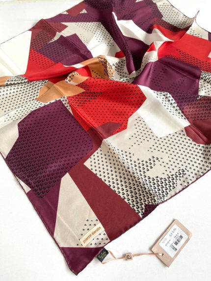 Pierre Cardin Tivil İpek Eşarp 8331438-941-48496 Mürdüm Karışık Desen