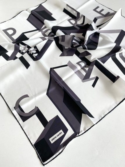 Pierre Cardin Tivil İpek Eşarp 8422438-912-48702 Siyah Karışık Desen