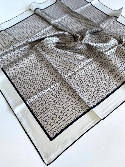 Pierre Cardin Tivil İpek Eşarp 8586438-913-48489 Koyu Bej Karışık Desen