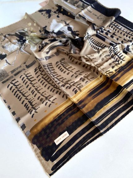 Pierre Cardin Tivil İpek Eşarp 8799438-961-48697 Yeşil Karışık Desen