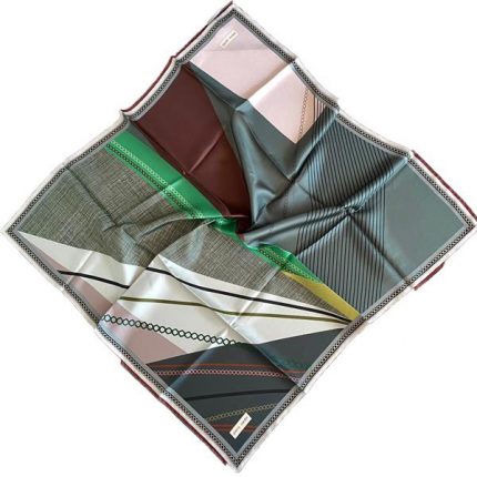 Pierre Cardin Tivil İpek Eşarp 8820438-951-35608 Yeşil Karışık Desen