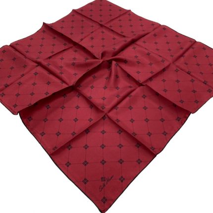 Silk Home Bordo Desenli Sura İpek Eşarp 11392-10