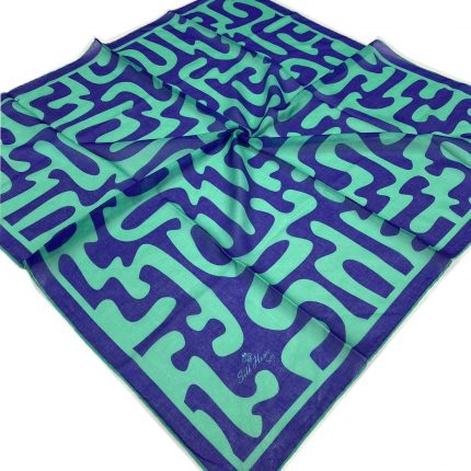 Silk Home Mor-Su Yeşili Labirent Desen Soft Eşarp 2003-09