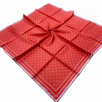 Silk Home Nar Çiçeği Monogram Desenli Tivil İpek Eşarp 11393-98