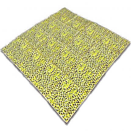 Silk Home Sarı Karma Desen Tivil İpek Eşarp 11426-235