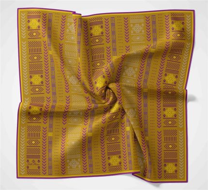 Silk Home Soft Eşarp 35685 Mor Geometrik Desen