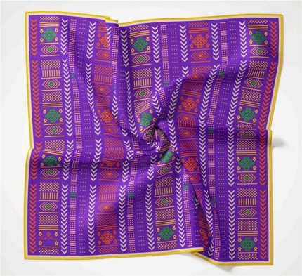 Silk Home Soft Eşarp 35704 Saks Mavisi Geometrik Desen