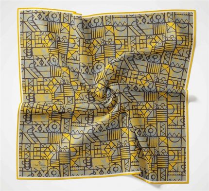 Silk Home Soft Eşarp 36693 Sarı Füme Karma Desen