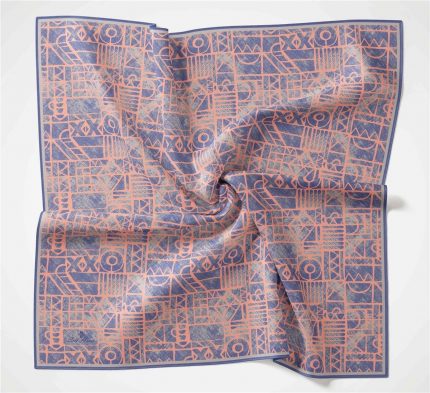 Silk Home Soft Eşarp 36713 Pudra Mavi Karma Desen