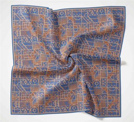 Silk Home Soft Eşarp 36718 Mavi Vizon Karma Desen