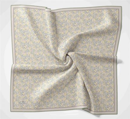 Silk Home Soft Eşarp 37010 Gri Çiçek Desen
