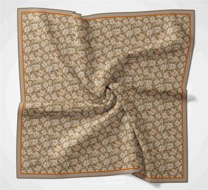 Silk Home Soft Eşarp 37024 Vizon Çiçek Desen