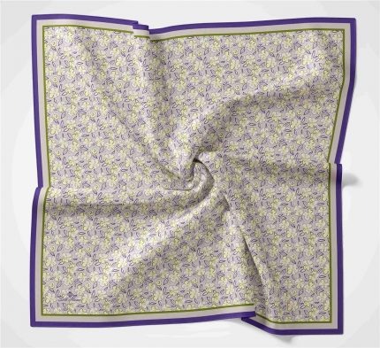 Silk Home Soft Eşarp 37026 Gri Çiçek Desen
