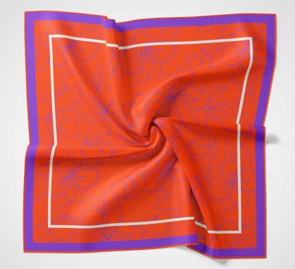 Silk Home Soft Eşarp 40612 Turuncu Karışık Desen