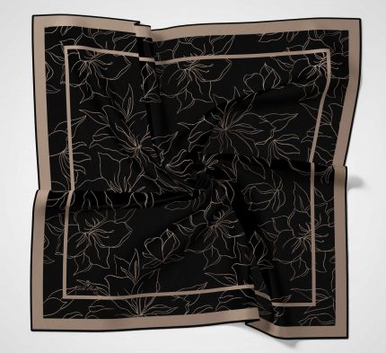 Silk Home Soft Eşarp 40614 Siyah Karışık Desen