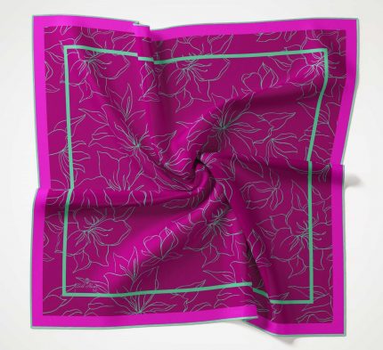 Silk Home Soft Eşarp 40624 Mor Karışık Desen