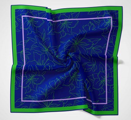 Silk Home Soft Eşarp 40633 Mavi Karışık Desen