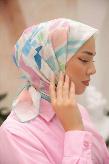 Silk Home Su Yeşili Karışık Desen Soft Eşarp 35473