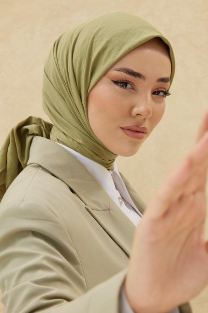 Silk Home Tensel Aerobin Eşarp 36787 Yeşil Düz Renk