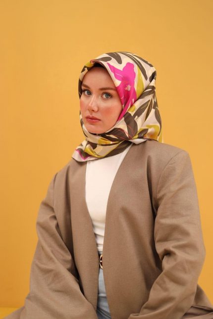 Silk Home Tivil İpek Eşarp 11439-45 Sütlü Kahve