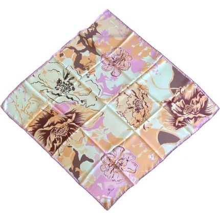 Silk Home Tivil İpek Eşarp 37911 Pembe Karışık Desen