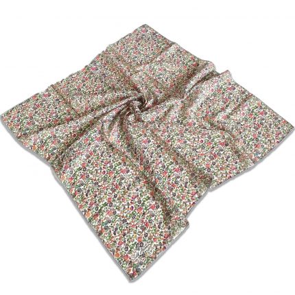 Silk Home Yeşil Pembe Çiçek Desenli Soft Eşarp 33394