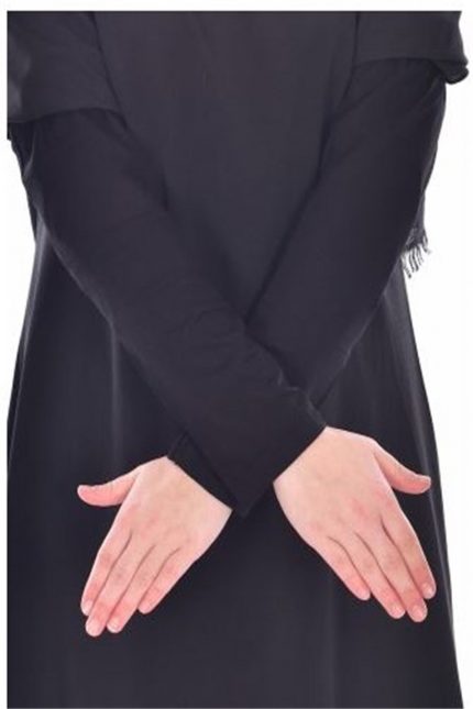 Tesettür Siyah Düz Kolluk