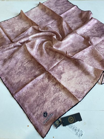 Vissona Tivil İpek Eşarp 7316-0019 Pudra Karışık Desen