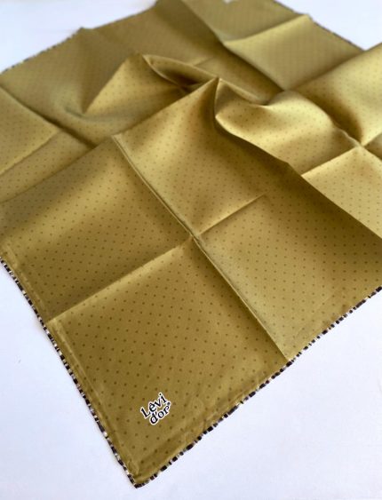 Levidor Tivil Saf İpek Eşarp 49354 Yağ Yeşili Karışık Desen
