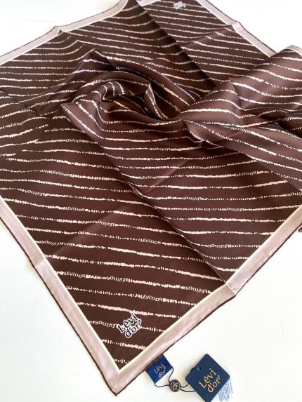 Levidor Tivil Saf İpek Eşarp 49373 Kahve Karışık Desen