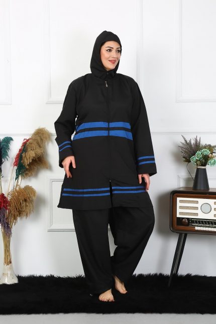 Modelisse - Büyük Beden Tesettür Mayo 7XL-8XL-9XL-10XL Siyah 55011