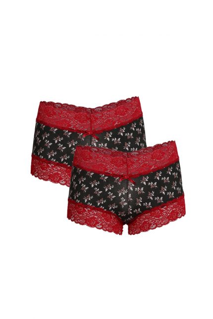 Modelisse - Kadın Pamuklu 2li Boxer Antrasit 40266