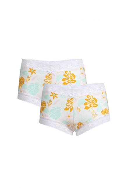 Modelisse - Kadın Pamuklu 2li Boxer Beyaz 40267