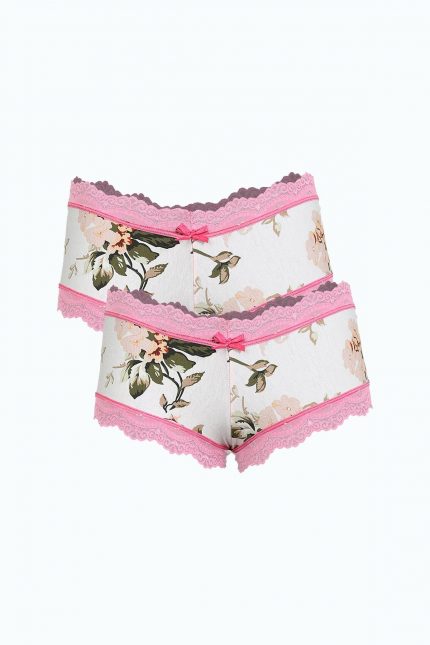 Modelisse - Kadın Pamuklu 2li Boxer Beyaz 40280