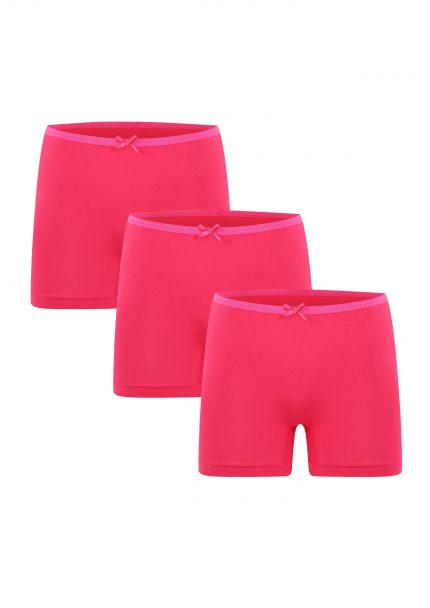 Modelisse - Kadın Penye 3lü Boxer Fuşya 40260