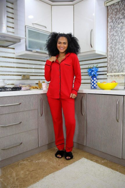 Modelisse - Kadın Yılbaşı 2'li Özel Kalp Kutulu Slip - Pijama Hediye Seti 20244