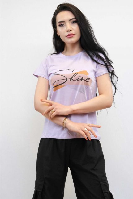 Modelisse - Shine Baskılı Tshirt Lila