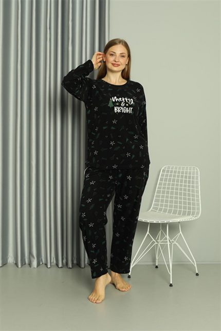 Modelisse - Welsoft Polar Kadın Büyük Beden Pijama Takımı 808043